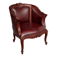 French Provincial Style Arm Chair Sofa Solid Mahogany Wood