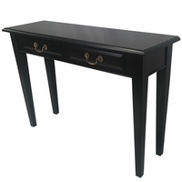 Solid Mahogany Wood Straight Leg Hall Table With Drawer