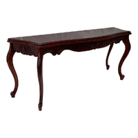 Solid Mahogany Wood Large Serpentine Hall Table / Console