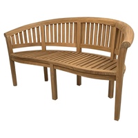 Outdoor Furniture Solid Teak Banana Garden Bench