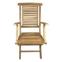 Outdoor Furniture Solid Teak Wood Folding Arm Chair