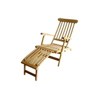 Solid Wooden Teak Steamer Chair/ Sun Lounger Garden Furniture