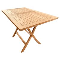 Outdoor Furniture Solid Teak Folding Table Rectangular 120cm