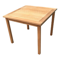Outdoor Furniture Solid Teak Wood Square Garden Table