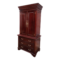 Solid Mahogany Wood 2 Door & 3 Drawers Wardrobe