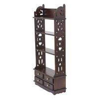 Solid Mahogany Wood 4 Drawers Wall Rack