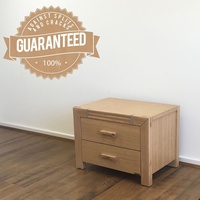 Solid Ash Wood Bedroom Furniture Bedside Table / Display Item / CLEARANCE