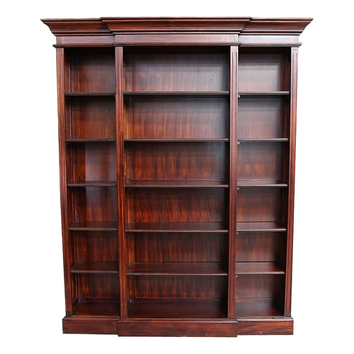 Solid Mahogany Wood Reproduction Victorian Style Large Bookshelf