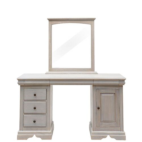 Mahogany Wood Lily Dressing Table & Mirror