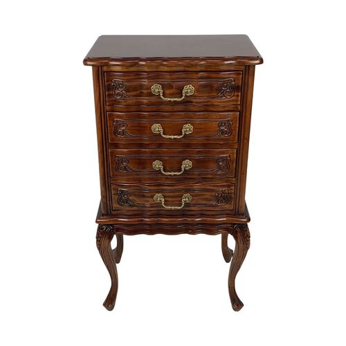 Mahogany Wood 4 Drawers Queen Anne Chest of Drawers
