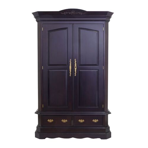 Solid Mahogany Wood Victorian  2 Door & 2 Drawers Wardrobe