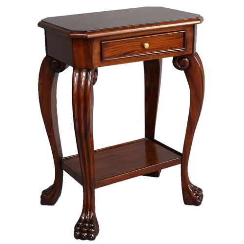 Solid Mahogany Wood Hand Carved Butler Console Table