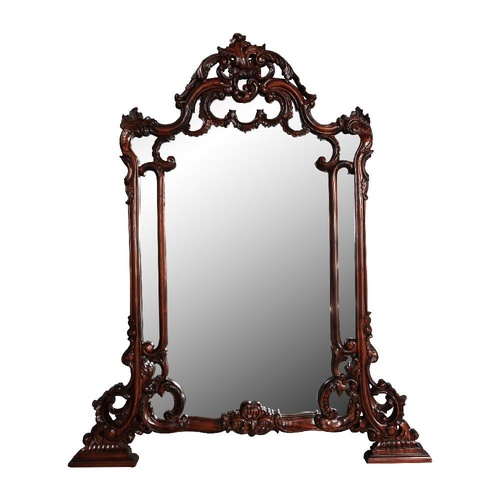 Solid Mahogany Wood Hand Crafted  Gertrude Wall Mirror