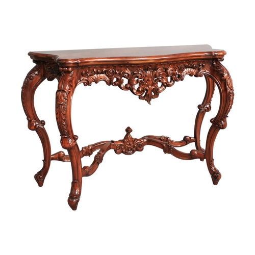 Solid Mahogany Wood Hand Carved Getrude Hall/Console Table