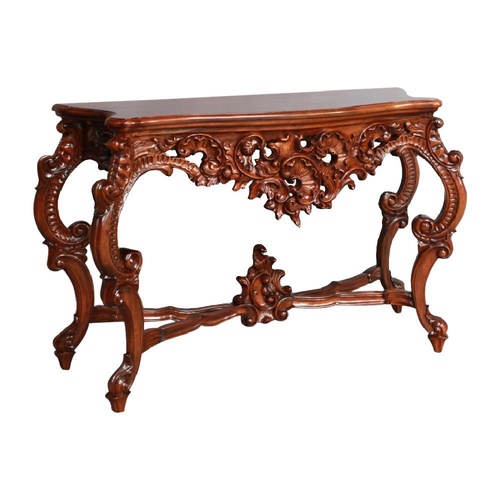 Solid Mahogany Wood Hand Carved Willibrordus Hall/Console Table
