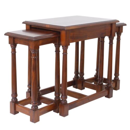 Solid Mahogany Compactable Nest / Side Table