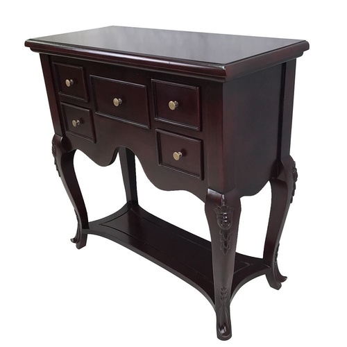 Solid Mahogany Wood Semi Round Hall Table / Low boy 