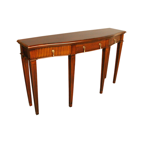 Solid Mahogany Wood 3 Drawers Large Stripe Hall/Console Table 