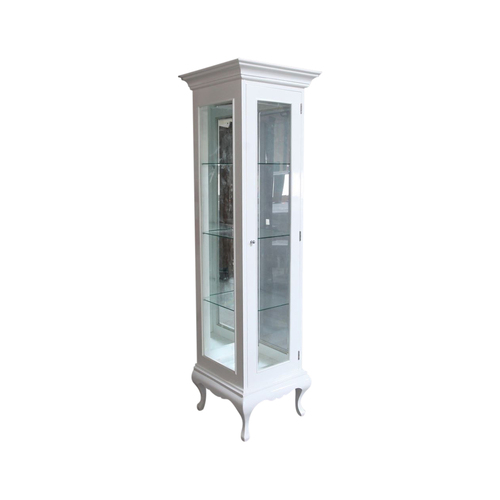 Mahogany Single Door Glass Display Cabinet 