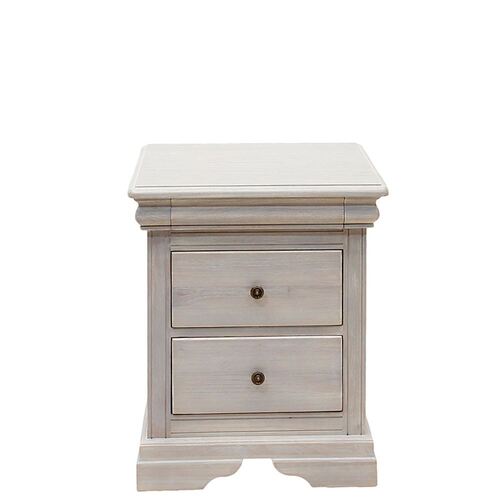 Mahogany Wood Lily Bedside Table