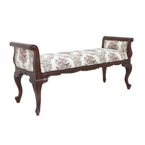 Elegant Solid Mahogany Hand Crafted Charlotte Bed End Stool