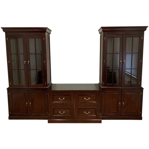Solid Mahogany Wood Large Home / Office Bookcases and Filing Drawers