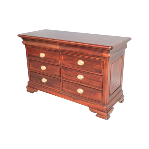 Antique Style Mahogany Wood High Chest Of Drawers Bedroom Furniture