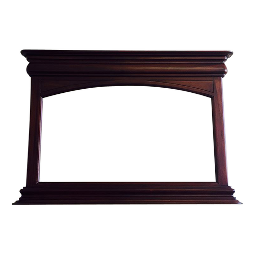 Solid Mahogany Wood Bevelled Glass Mirror