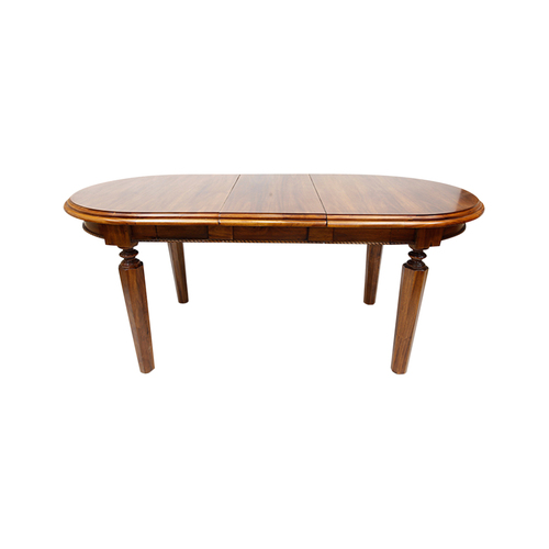 Solid Mahogany Wood Vanessa Oval Extension Dining Table