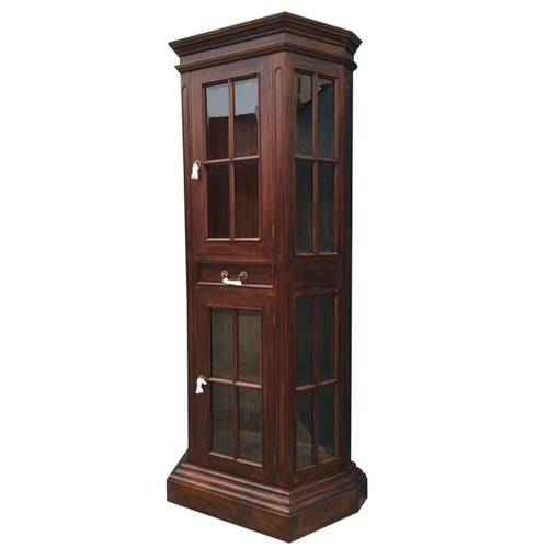 Solid Mahogany Wood Profile Display Cabinet / Bookcase 