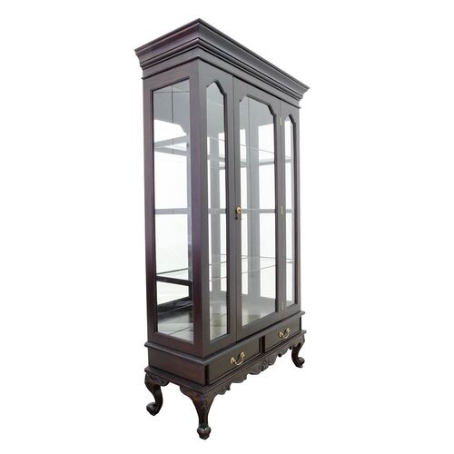 Mahogany Furniture Chippendale Style Single Door Glass Display