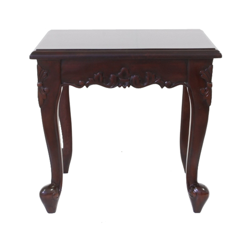 Solid Mahogany Wood French Side Table