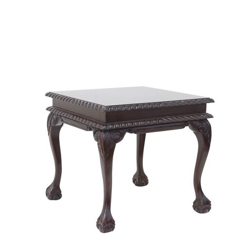 Solid Mahogany Wood Chippendale Style Reproduction Lamp Table