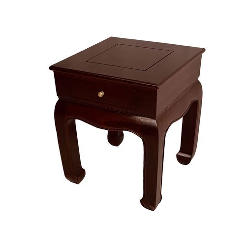 Solid Teak Wood Ming Dynasty Square Lamp Table