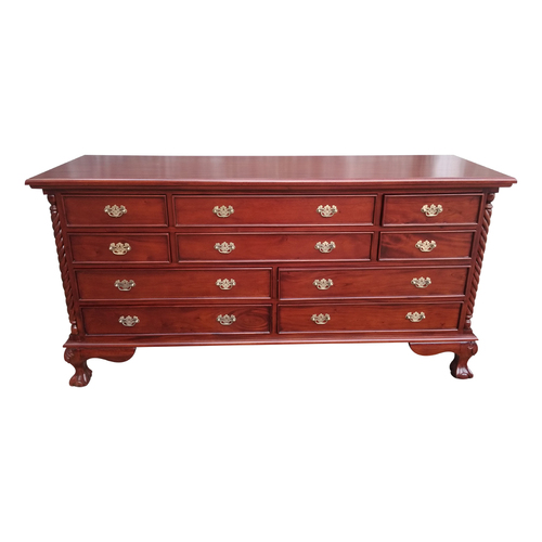 Solid Mahogany Wood Dressing Table with 10 Drawers 