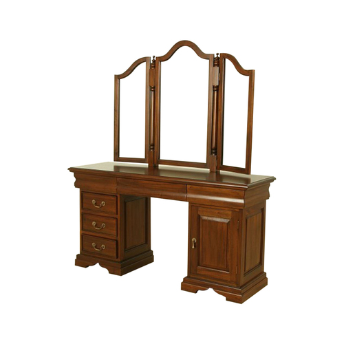 Mahogany Wood Dressing Table & Mirror