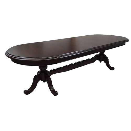 Solid Mahogany Wood Dining Table 210m Pedestal Oval