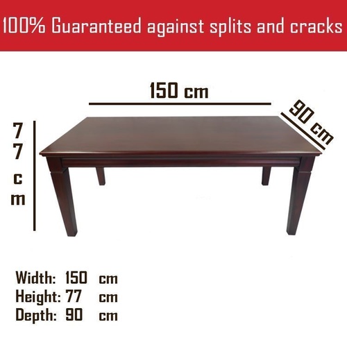 Solid Mahogany Wood Dining Table 1.5m