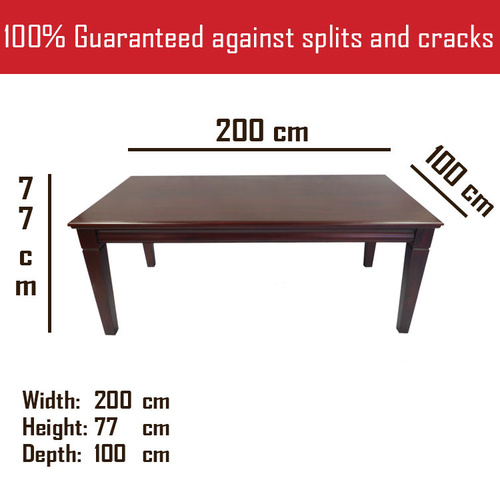 Solid Mahogany Wood Dining Table 2 meters