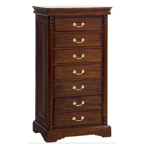 Mahogany Wood Colonial Hi-Chest Tall Boy