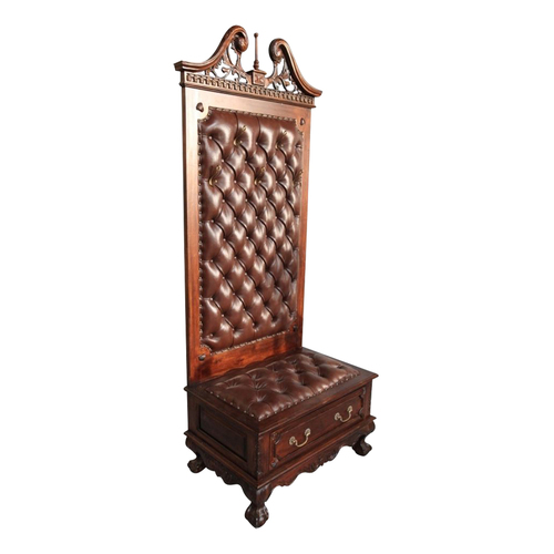 Solid Mahogany Wood Chippendale Hall Stand With Drawer Pre-Order