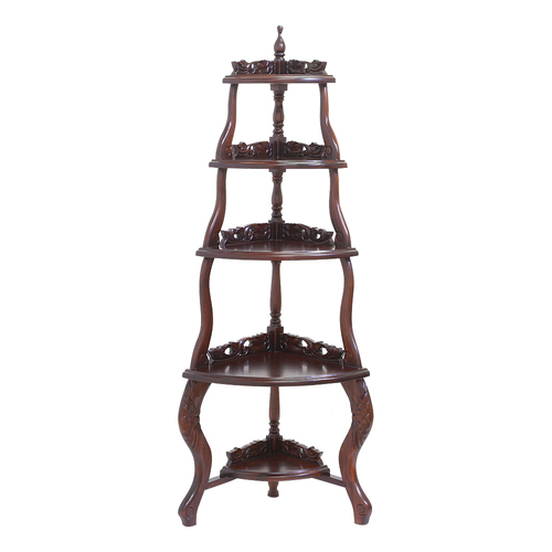 Solid Mahogany Wood Reproduction Elegant Corner Stand / Display Stand