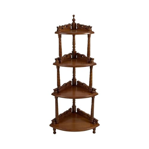 Solid Mahogany Wood Reproduction Corner Stand / Display Stand