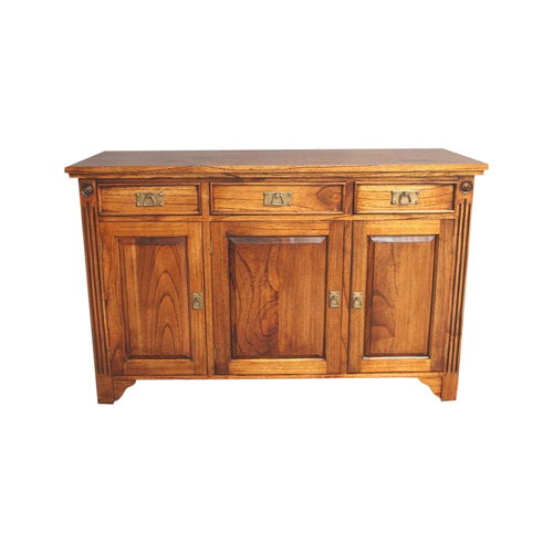 Solid Mahogany Wood 3 Door Buffet 