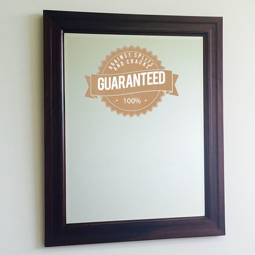 Solid Mahogany Wood Bevelled Glass Mirror 220x100