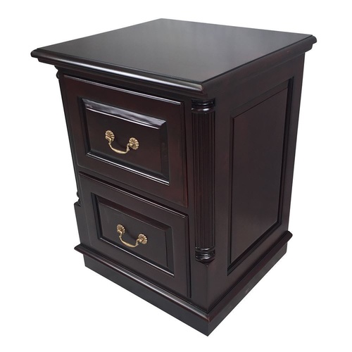 Solid Mahogany Wood 2 Drawers Filing Cabinet OD-06_2G