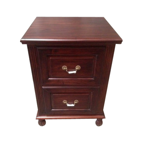 Solid Mahogany Wood 2 Drawers Filing Cabinet