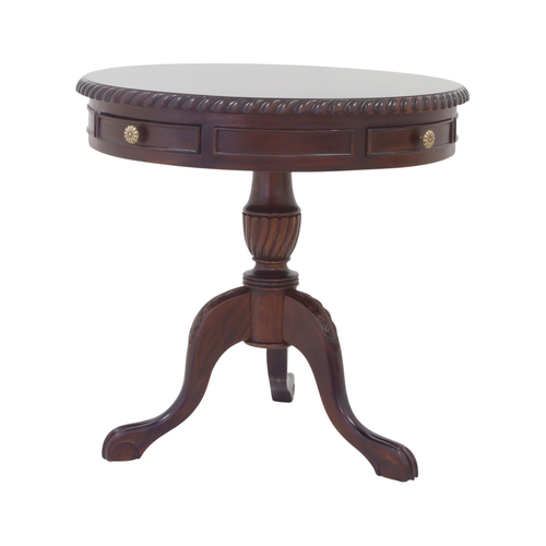 Solid Mahogany Wood Chippendale 90 cm Round Dining Table