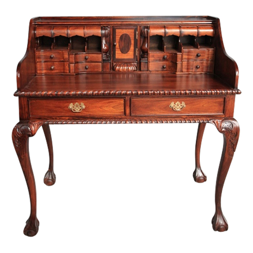 Solid Mahogany Chippendale Escritoire Desk  Antique Reproduction Design Pre-Order