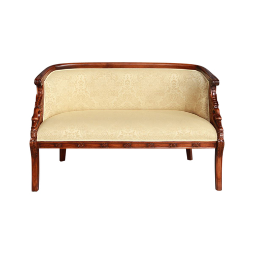 Solid Mahogany Wood 3 Seater Swan Chaise Lounge